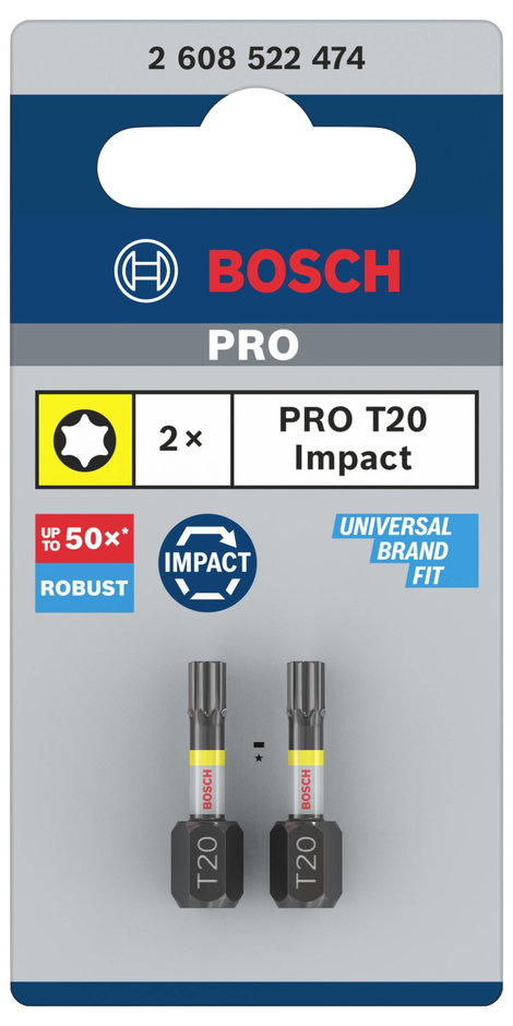 Bosch Accessories 2608522474 Kerek hatlap bit 2 részes T profil 2. kép