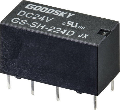 GoodSky GS-SH-224D Nyák relé 24 V/DC 2 A 2 váltó 1 db tubus