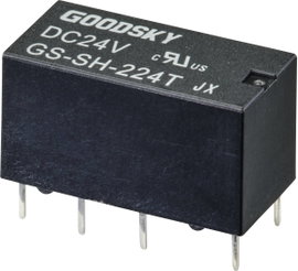 GoodSky GS-SH-224T Nyák relé 24 V/DC 2 A 2 váltó 1 db tubus