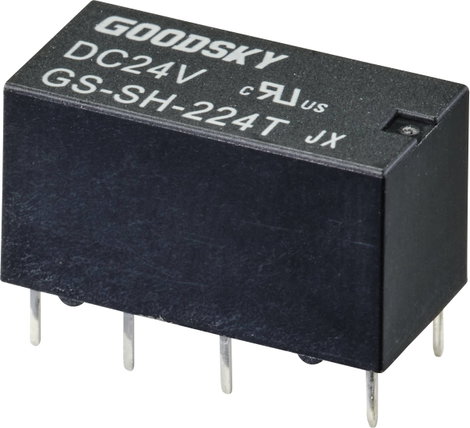 GoodSky GS-SH-224T Nyák relé 24 V/DC 2 A 2 váltó 1 db tubus