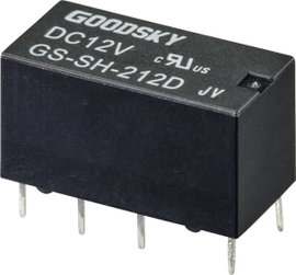 GoodSky GS-SH-212D Nyák relé 12 V/DC 2 A 2 váltó 1 db tubus