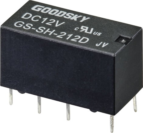 GoodSky GS-SH-212D Nyák relé 12 V/DC 2 A 2 váltó 1 db tubus