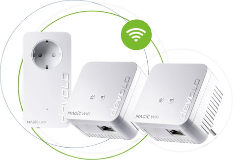 Devolo Magic 1 WiFi mini Multiroom Kit BE Powerline WLAN hálózati készlet 8574 BE Powerline, WLAN 12