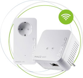 Devolo Magic 1 WiFi mini Starter Kit Powerline WLAN hálózati készlet 8561 DE, AT Powerline, WLAN 120