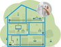 Devolo Magic 2 WiFi next Multiroom Kit WiFi 5 Multiroom készlet 8625 DE, AT Powerline, WLAN 2400 MBi 7. bélyegkép