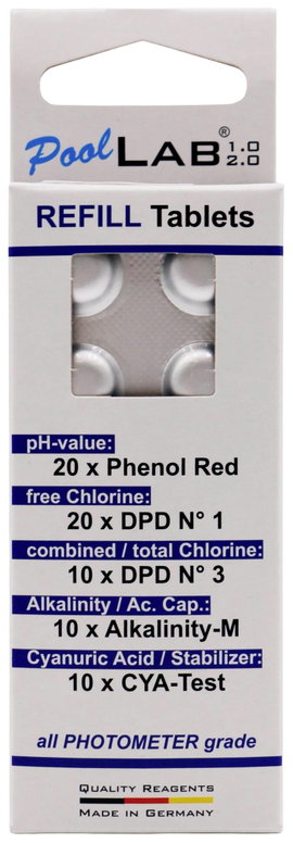 Water ID Nachfüllpack Reagenztabletten PoolLab Tabletták