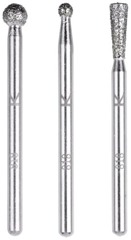 Wolfcraft 5988000 Gyémánt csiszolótoll készlet, gömb és kúpos, 3 részes. 1 készlet