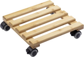 Metafranc WU0825340 Virágos kocsi Bambusz Terhelés (max.): 60 kg 300 mm x 300 mm x 74 mm Görgők szám