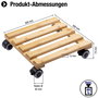 Metafranc WU0825340 Virágos kocsi Bambusz Terhelés (max.): 60 kg 300 mm x 300 mm x 74 mm Görgők szám 4. bélyegkép