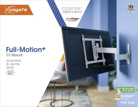 Vogels TVM 3445 TV fali tartó 81,3 cm (32) - 165,1 cm (65) Csuklóval mozgatható, Dönthető 2. kép