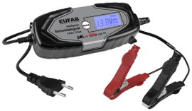 Eufab Intelligentes Batterieladegerät 6/12V 4A, auch für Lithiumbatterien 16647 Autós töltőkészülék,