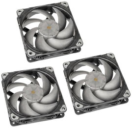 Phanteks PH-F120T30_BG_3P Számítógépház ventilátor Fekete (Sz x Ma x Mé) 120 x 120 x 30 mm
