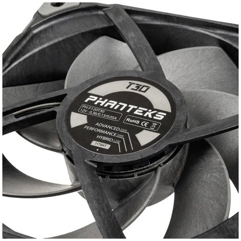 Phanteks PH-F120T30_BG_3P Számítógépház ventilátor Fekete (Sz x Ma x Mé) 120 x 120 x 30 mm 5. kép