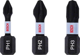 Bosch Accessories Bosch Power Tools 2608522470 Kereszthornyú bit 3 részes Kereszthornyú Phillips