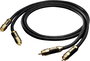RCA audio kábel, 2x RCA dugó - 2x RCA dugó, 0,5 m, aranyozott, fekete, Oehlbach XXL Sub Xtreme bélyegkép