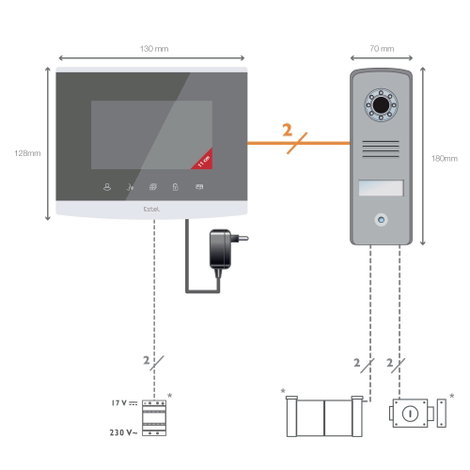 Extel COMPACT Videó kaputelefon Komplett készlet 7. kép