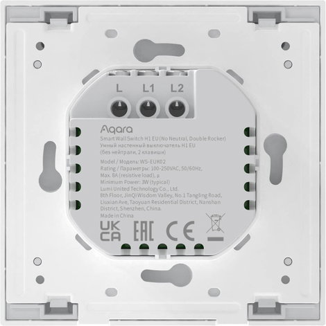 Aqara Vezeték nélküli fali kapcsoló WS-EUK02 Fehér Apple HomeKit 3. kép
