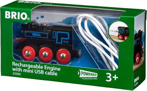 Brio 33599 Fekete akkus mozdony