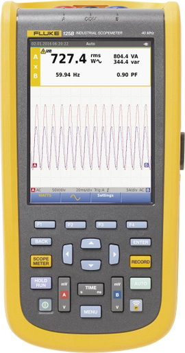 Kézi oszcilloszkóp (scope-meter) 40 MHz 2 csatornás, multiméter funkció, Fluke 124B/EU