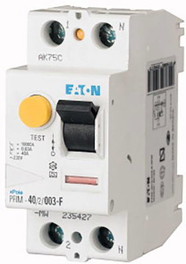 Eaton 187450 PFIM-40/2/003-G/F FI védőkapcsoló Kevert frekvenciához G/F 40 A 0.03 A 230 V