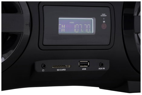 UNIVERSUM BB 500-20 Ghetto-Blaster URH AUX, Bluetooth®, CD, SD, USB Táviránytóval, Hangulatfény Feke 9. kép