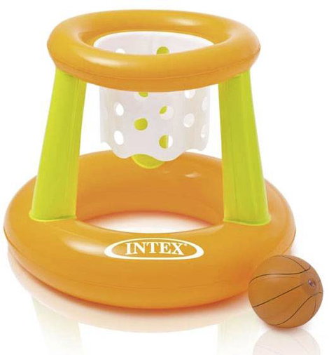 Intex medence játék Lebegő karikák kosárlabda kosárral + labdával, 67x55cm