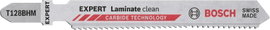 Bosch Accessories 2608900542 EXPERT Laminate Clean T128 BHM szúrófűrészlap, 3 db 3 db