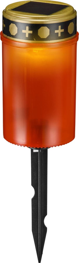 Napelemes mécses leszúrható tüskével, LED 0,06 W, sárga/piros, WS-SGR02