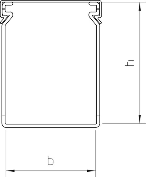 OBO Bettermann 6178205 Kábelvezető csatorna (H x Sz x Ma) 2000 x 40 x 60 mm 1 db Kőszürke 2. kép