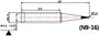 TOOLCRAFT N9-16 Forrasztóhegy Tű forma Hegy méret 0.2 mm Csúcs hossza 42 mm Tartalom, tartalmi egysé 2. bélyegkép