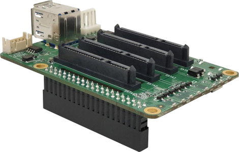 Allnet SATA HAT Quad NAS Raspberry Pi® bővítő panel Alkalmas: Raspberry Pi 2. kép