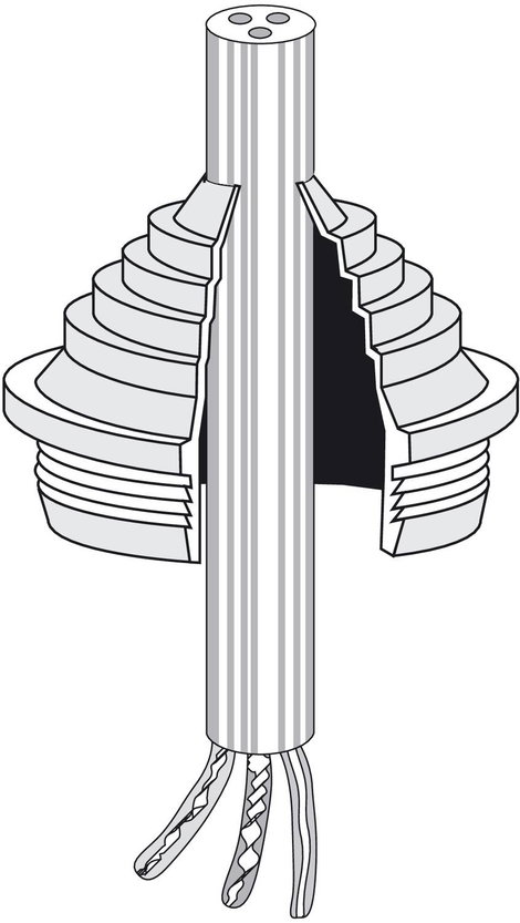 Hensel STM 20 Fokozat csonk Lemezvastagság (max.) 4 mm Élénk szürke 1 db 2. kép