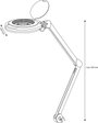 LED-es nagyítós lámpa 1,75x, 60 db SMD LED, Toolcraft TO-7173468 12. bélyegkép