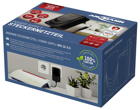 Ansmann 1201-0027 Tápegység / tápellátás 12 V/DC 2.5 A 30 W 6. kép