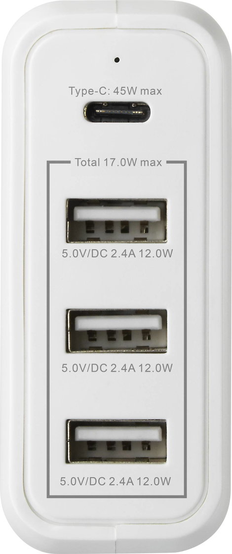 Hálózati USB töltő 3400 mA 62 W 3x USB + USB-C, Voltcraft UC-4ACX002 VC-11744745 2. kép