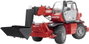 bruder Bruder Manitou MRT 2150 teleszkópos rakodógép tartozékokkal 3. bélyegkép