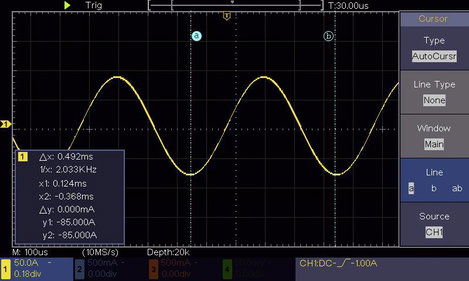 Digitális oszcilloszkóp 150 MHz 4 csatornás 1 GSa/mp 80 kpts 8 bit DSO, Voltcraft DSO-2154 SE 11. kép