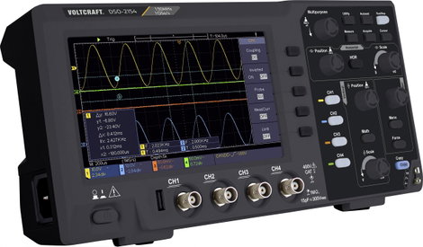 Digitális oszcilloszkóp 150 MHz 4 csatornás 1 GSa/mp 80 kpts 8 bit DSO, Voltcraft DSO-2154 SE