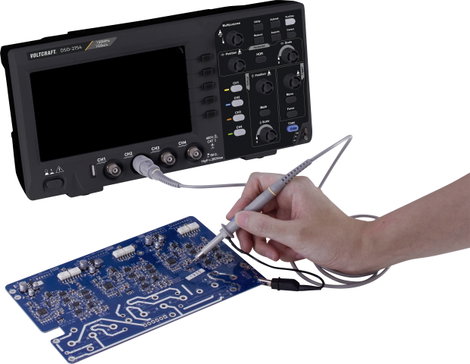 Digitális oszcilloszkóp 150 MHz 4 csatornás 1 GSa/mp 80 kpts 8 bit DSO, Voltcraft DSO-2154 SE 7. kép