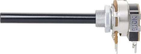Kapcsolós potméter, lin. 6 mm-es tengely, 100 kΩ 0,4 W ± 20 % 1,5 A, Weltron WCIP20CIPS-08-60F1-100K