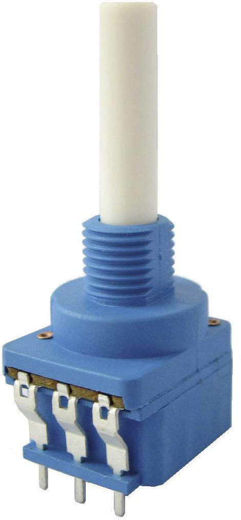 Kapcsolós potméter, lin. 6 mm-es tengely, 470 kΩ 0,4 W ± 20 % 10 A, Weltron WSFA202-A2-08-30F1-470K-