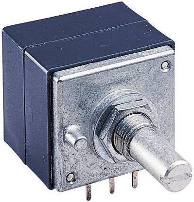 Forgó potméter, log. sztereo 500 kΩ 0,05 W ± 20 %, ALPS RK27112 500KAX2 401502