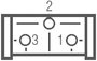 Miniatűr trimmer potméter, lineáris, fekvő, felül állítható, 0,5 W 500 Ω 310° Bourns 3386P-1-501LF 2. bélyegkép