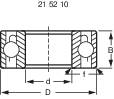 Modelcraft radiális golyóscsapágy, krómacél, Ø10 x Ø3 x 4 mm 2. kép