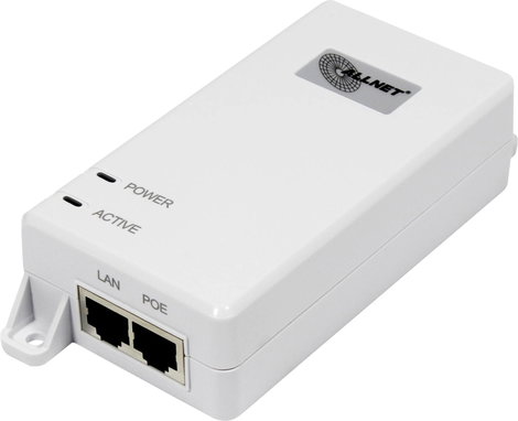 Allnet ALL0488v6 PoE injektor 10 / 100 / 1000 MBit/s IEEE 802.3af (12.95 W), IEEE 802.3at (25.5 W)
