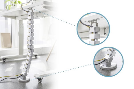 Digitus DA-90506 Kábelkötöző tömlő Műanyag, Fém, ABS, ABS műanyag Ezüst rugalmas (H x Sz x Ma) 35 x 2. kép