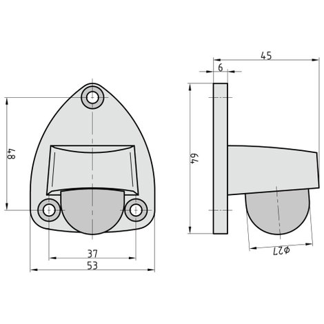 Basi 7704-0022 Ajtótámasz (H x Sz x Ma) 64 x 53 x 45 mm 3. kép