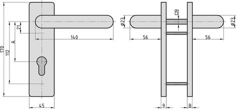 Basi 7529-0200 Kilincs védővasalat 2. kép