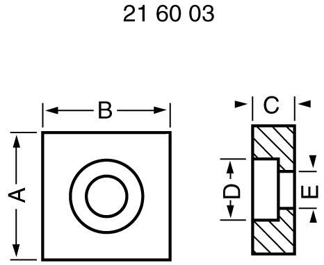 Csapágyház, furat Ø 13 mm, Reely 13 2. kép