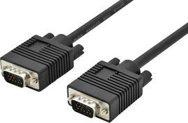 Digitus VGA Csatlakozókábel VGA 15 pólusú dugó, VGA 15 pólusú dugó 5.00 m Fekete AK-310103-050-S Fer
